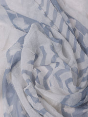 Embroidered Cotton Unstitched Suit With Pant Dupatta