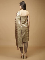 Woven Chanderi Unstitched Suit Piece With Dupatta