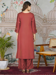 Printed Cotton Blend Kurta With Pants