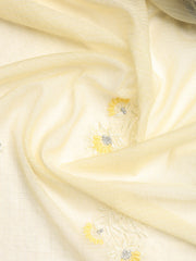 Neck Embroidered Cotton Blend Unstitched Suit With Dupatta