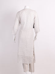 Printed Cotton Blend Kurta With Pants