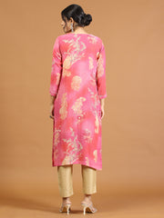 Neck Embroidery Chiffon Kurta