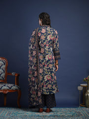Printed Cotton Kurta With Pant & Dupatta