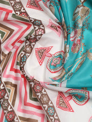 Neck Embroidered Cotton Blend Unstitched Suit With Dupatta