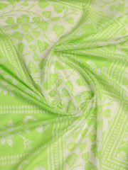 Printed Cotton Blend Unstitched Suit With Dupatta