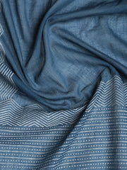 Neck Embroidered Cotton Blend Unstitched Suit With Dupatta