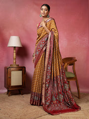 Digital Printed Art Silk Saree