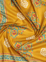 Printed Cotton Blend Unstitched Suit With Dupatta