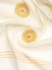 Embroidered Cotton Blend Unstitched Suit With Dupatta