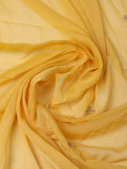 Embroidered Chanderi Unstitched Suit With Pant & Dupatta