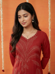 Printed Cotton Kurta With Pant