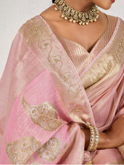 Woven Design Linen Saree