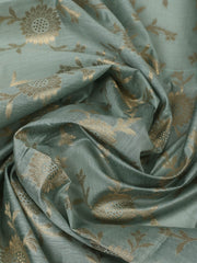 Woven Design Chanderi Unstitched Suit With Pant & Dupatta