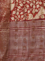 Patola Zari Border Printed Cotton Blend Woven Saree