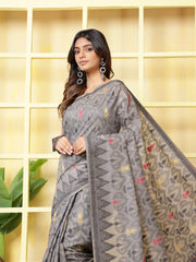 Resham Booti Woven Cotton Saree