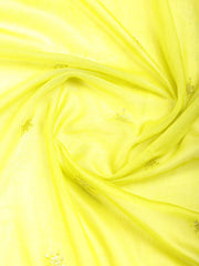 Neck Embroidered Chanderi Unstitched Suit With Dupatta