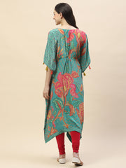 Printed Crepe Kaftan Kurta