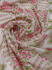 Printed Cotton Blend Unstitched Suit With Dupatta