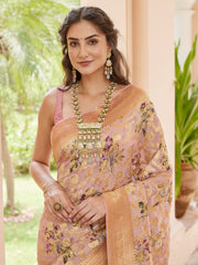 Digital Floral Printed Handloom Saree