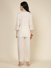 Printed Cotton Blend Kurta With Pants