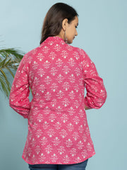 Printed Cotton Blend Short Kurti