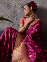 Woven Design Satin Silk Saree
