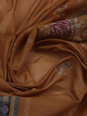 Printed Chanderi Unstitched Suit With Dupatta