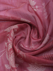 Embroidered Linen Blend Unstitched Suit With Pant Dupatta