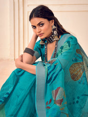 Digital Printed Cotton Saree