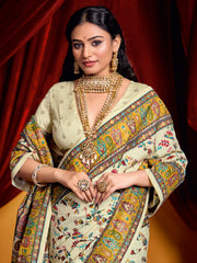 Digital Printed Art Crepe Saree