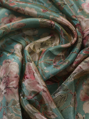 Embroidered Tissue Ustitched Suit With Pant & Dupatta