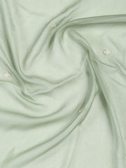 Embroidered Organza Unstitched Suit With Dupatta