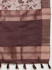 Digital Floral Printed Handloom Saree