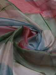 Neck Embroidered Tissue Unstitched Suit With Dupatta