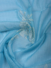 Embroidered Linen Blend Unstitched Suit With Pant & Dupatta