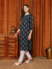 printed Cotton Blend Kurta