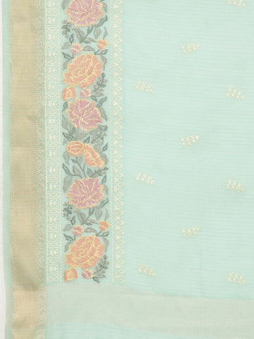 Resham Booti Embroidery Handloom Saree