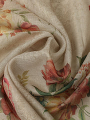 Embroidered Tissue Unstitched Suit With Pant & Dupatta