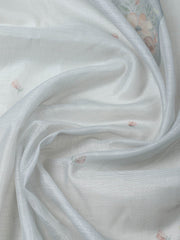 Embroidered Tissue Unstitched Suit With Pant & Dupatta