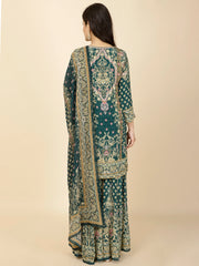 Digital Print Crepe Suit Set With Dupatta