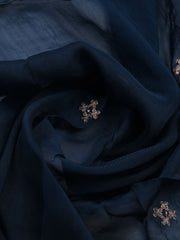 Embroidered Chanderi Unstitched Suit With Dupatta