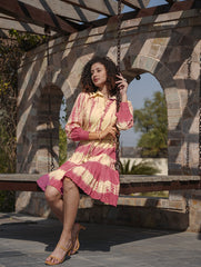 Printed Cotton Blend Dress