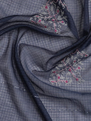 Neck Embroidered Cotton Blend Unstitched Suit With Dupatta