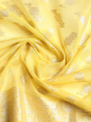 Embroidered Chanderi Unstitched Suit With Dupatta