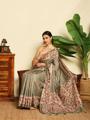 Printed Tussar Saree