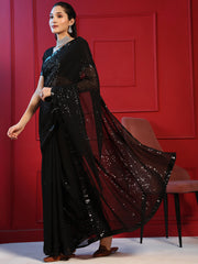 Embroidered Georgette Saree
