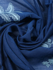 Embroidered Chanderi Unstitched Suit With Dupatta