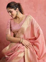 Woven Border Booti Art Silk Saree