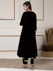 Mirror Work Cotton Blend Kurta With Pant And Dupatta