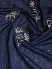 Neck Embroidered Cotton Blend Unstitched Suit With Dupatta